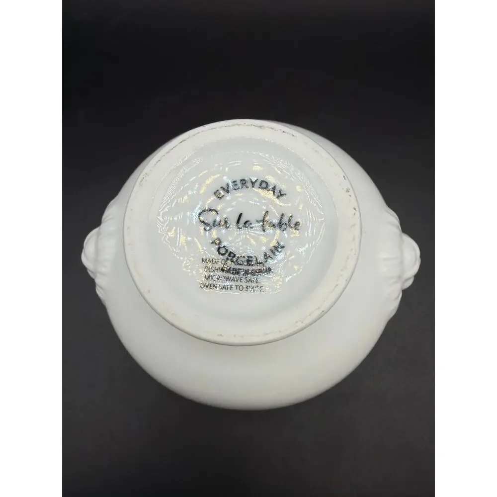 Sur La Table Lion's Head French Onion Soup Bowl White Ceramic 14 Oz Portugal